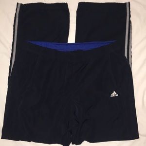 adidas Black and Blue Joggers with Soft Fabric and Relaxed Fit